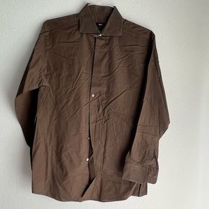 Hugo Boss, Brown Dress Shirt, Size: neck 16, 32/33, M